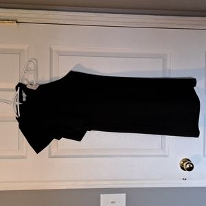 COPY - Black fitted halter dress with size ruffle